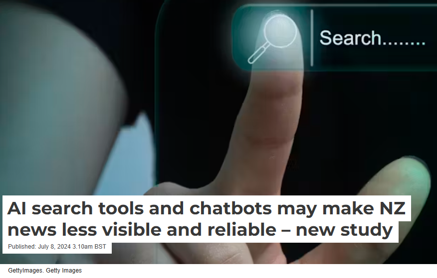 AI search tools and chatbots may make NZ news less visible and reliable – new study